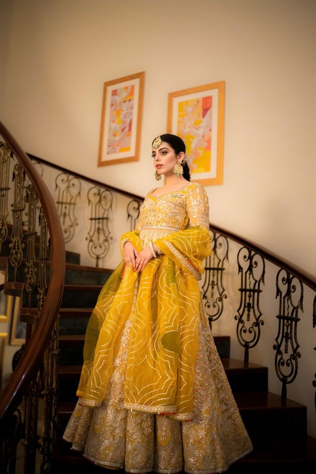 Sunehri Dhoop Hand Painted Lehenga