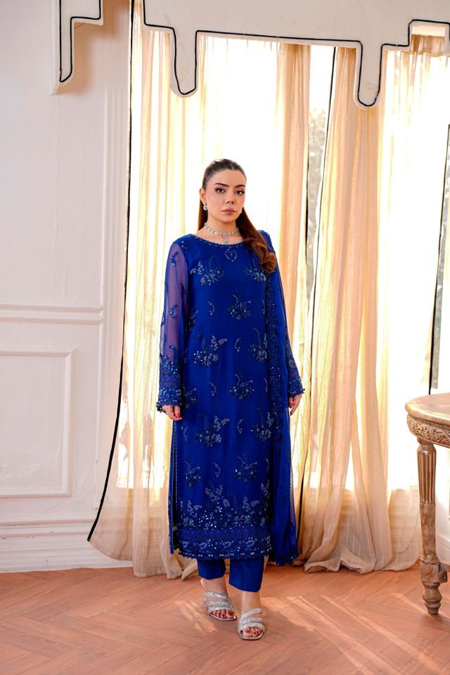 Tapestry Tales Hand Painted Raw Silk Suit
